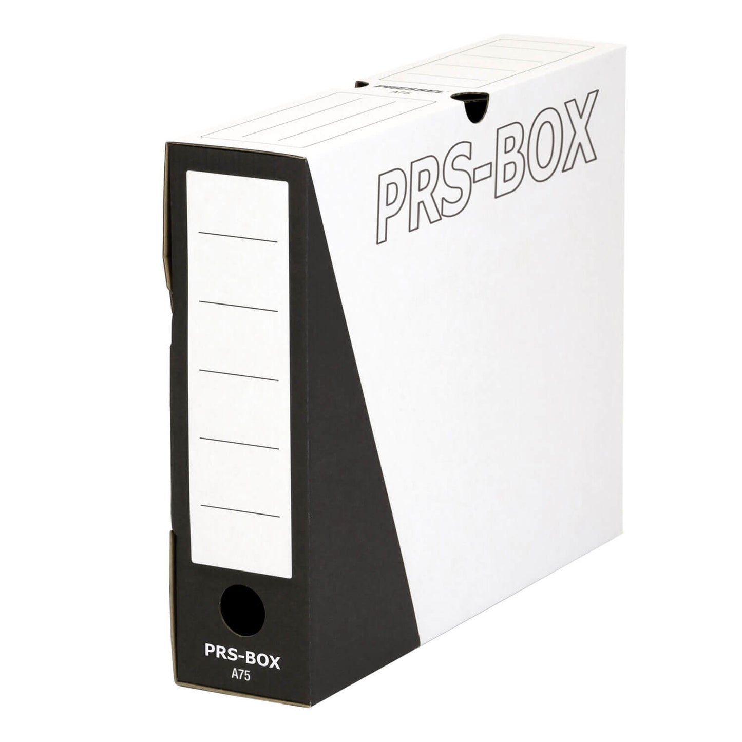 PRS Archivbox A75, Weiß/Schwarz, 75mm, 20 Stück