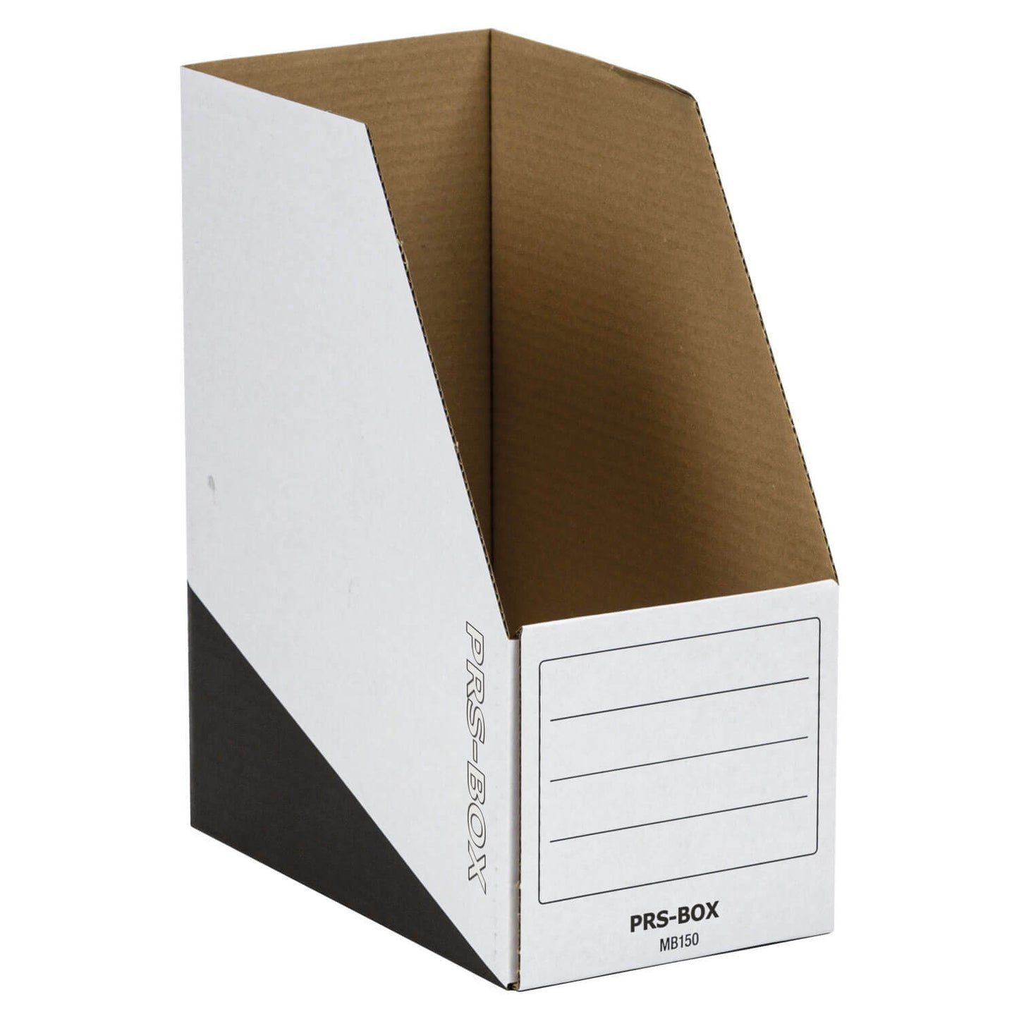 PRS Magazine-Box MB150 für A4, Weiß/Schwarz, 150 mm, 20 Stück