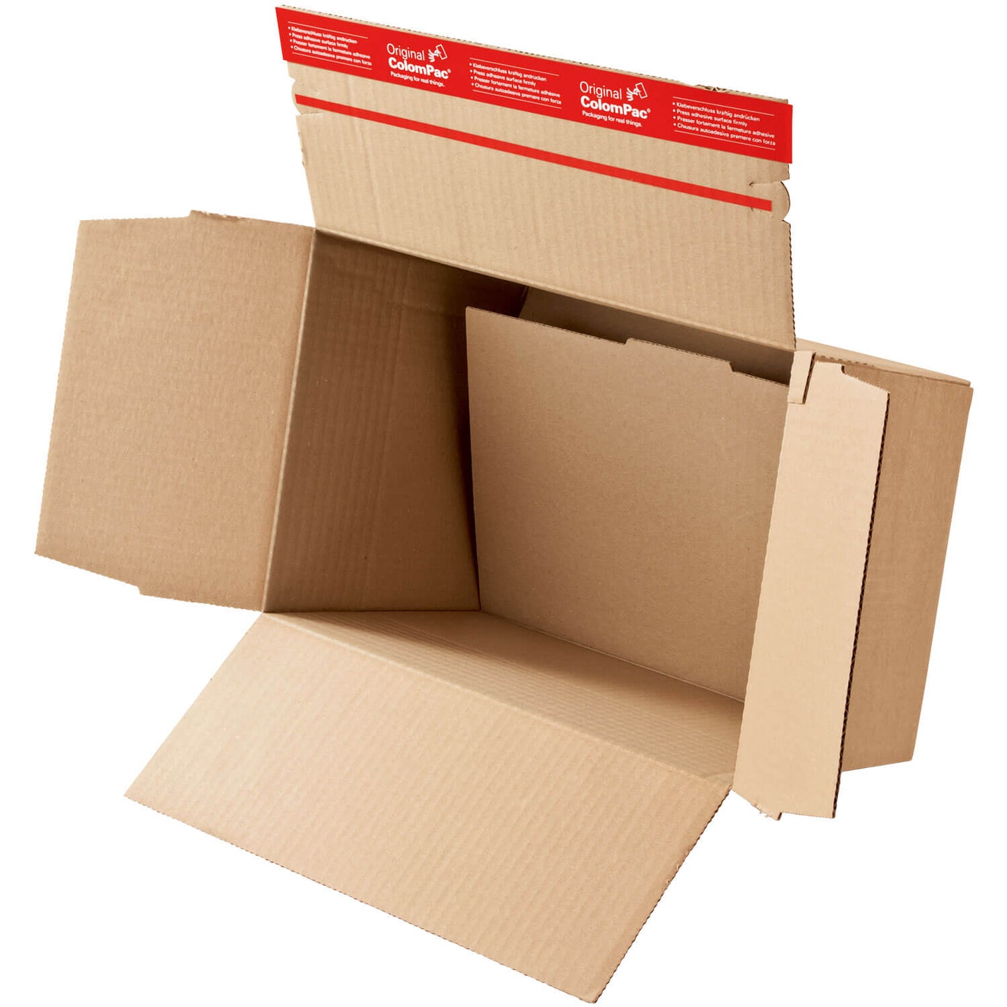ColomPac Blitzbodenkarton mit Selbstklebeverschluss und Aufreißfaden, braun, diverse Formate, 20 Stück/Packung