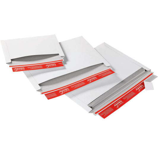 ColomPac Versandtasche mit Querbefüllung aus Vollpappe, weiß, diverse Formate, 100 Stück/Packung