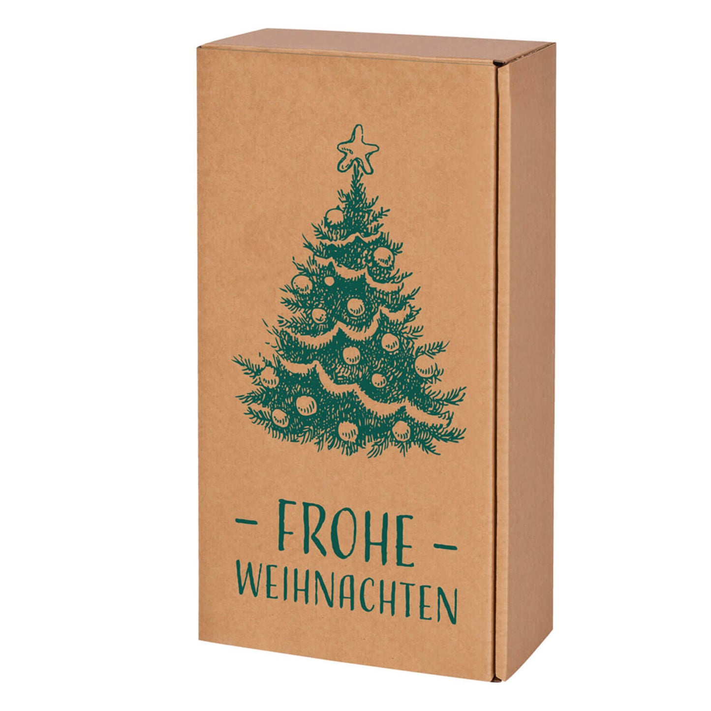 PRS-EP Flaschenklappschachtel für 2 oder 3 Flaschen "Frohe Weihnachten", 25 Stk./Pkg.