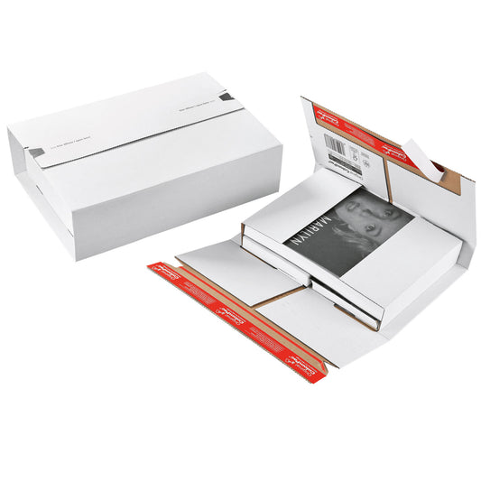 ColomPac Universal-Versandverpackung mit doppeltem SK-Verschluss, weiß, diverse Formate, 20 Stück/Packung