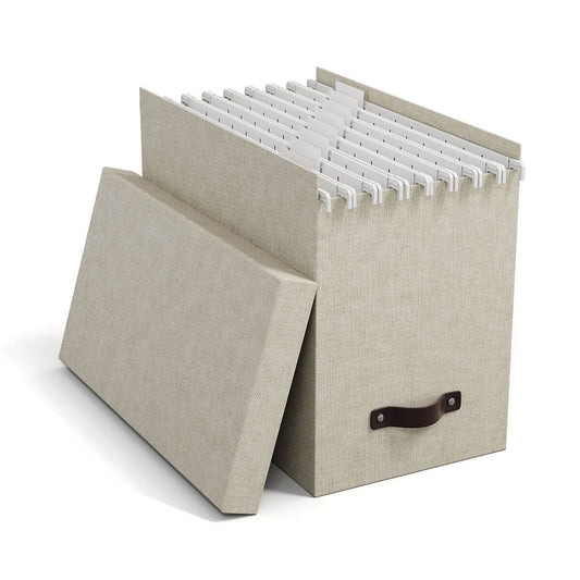 BIGSO Hängemappenbox JOHAN inkl. 8 Hängemappen, Leinen, 1 Stück - Ab Mitte Dezember erhältlich